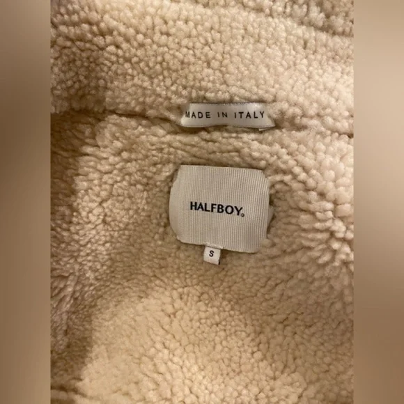 HALFBOY Short Cropped Aviator Shearling Jacket - Picture 9 of 11